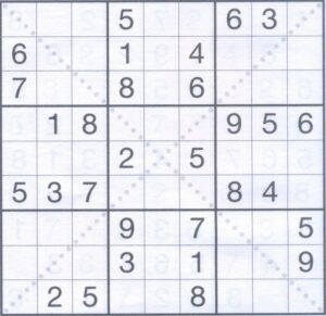 plansza sudoku X
